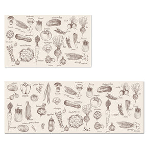 Modern Vegetables Patterned Entryway Doormat Runners Rugs Kitchen Bathroom Anti-skip Mats