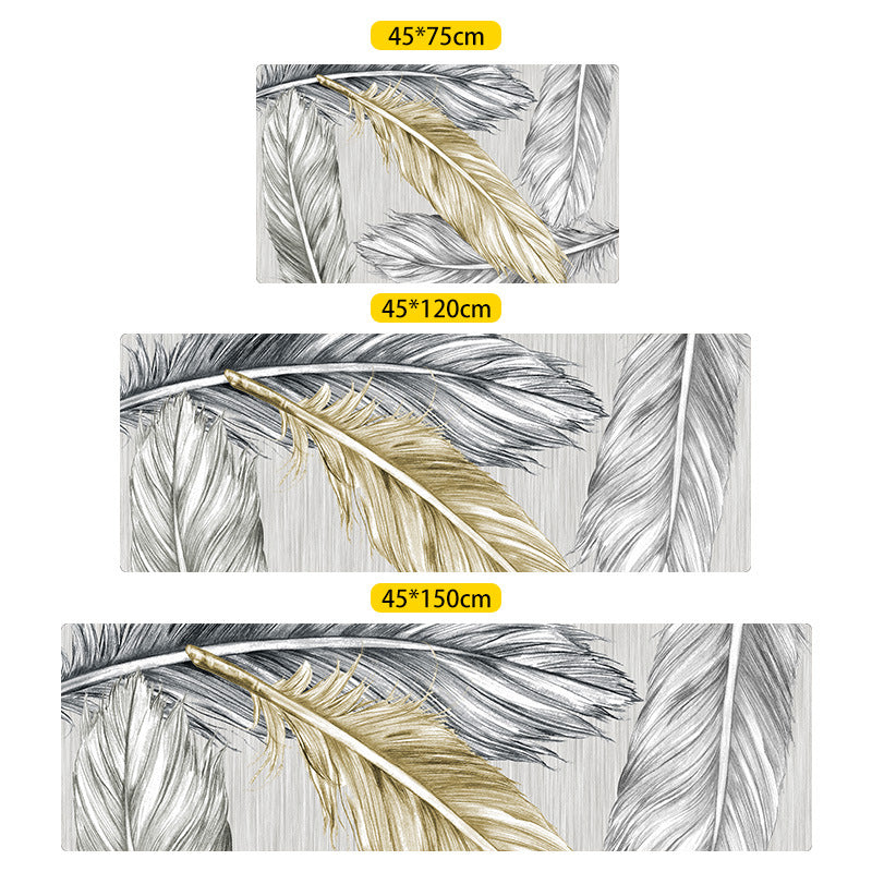 Golden Feather Modern Patterned Entryway Doormat Runners Rugs Kitchen Bathroom Anti-skip Mats