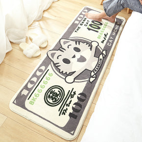 Lovely Cartoon Dog Patterned Shaggy Soft Girls Boys Bedroom Kids Room Bedside Carpet Rugs Runners