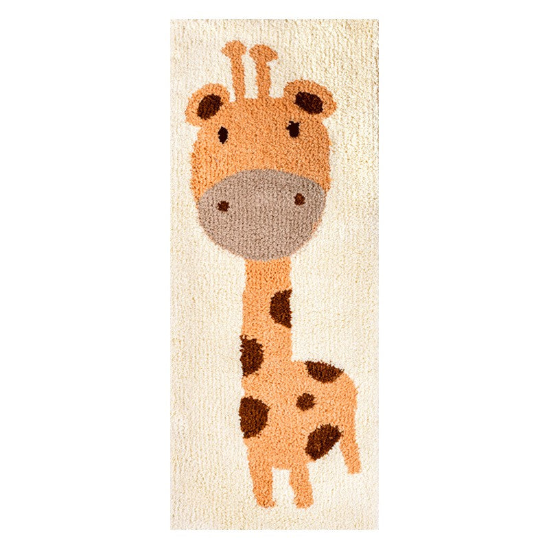Cute Giraffe Shaggy Soft Patterned Runners Living Room Bedroom Kids Room Bedside Floor Rugs