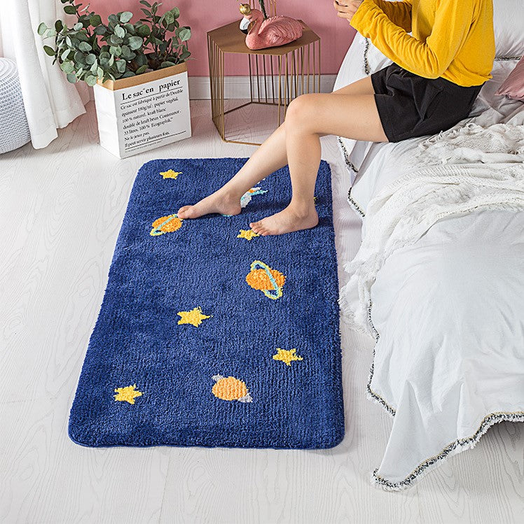 Star Planet Shaggy Soft Patterned Runners Living Room Bedroom Kids Room Bedside Floor Rugs