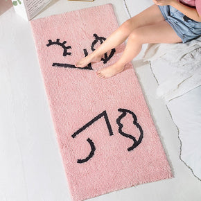 Pink Shaggy Soft Patterned Runners Living Room Girls Bedroom Kids Room Bedside Floor Rugs