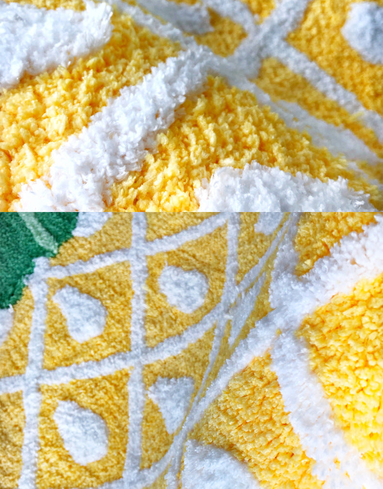 Summer Pineapple Shape Patterned Floor Mat Rugs Kitchen Bathroom Entryway Water-absorbing Anti-skid Doormats Bedroom Bedside Carpet
