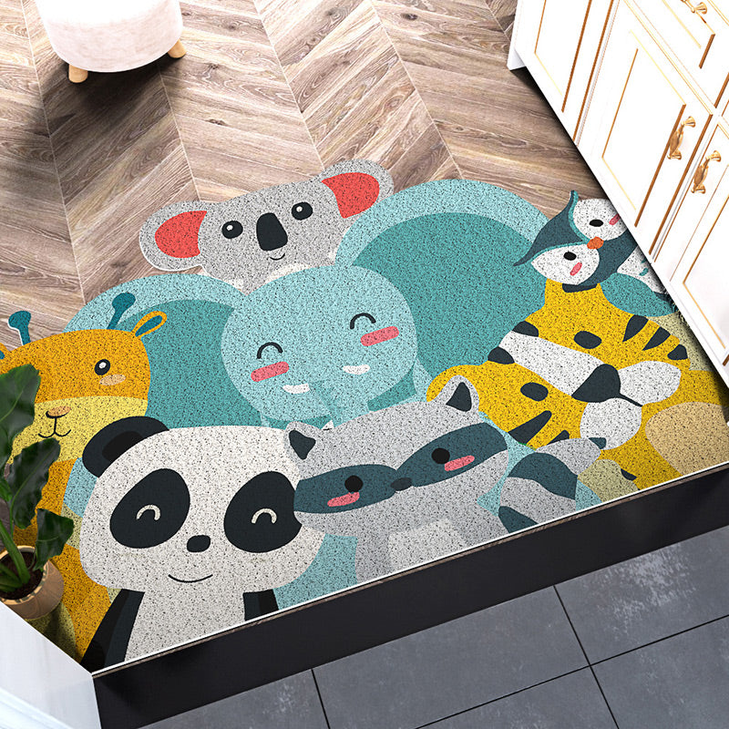 Horizontal Version Cuttable Cartoon Animal World Wear-resistant Dust-removing Anti-slip DoorMat 02