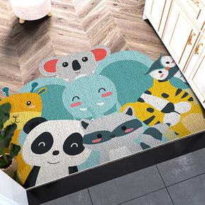 Horizontal Version Cuttable Cartoon Animal World Wear-resistant Dust-removing Anti-slip DoorMat 02