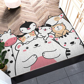 Horizontal Version Cuttable Cartoon Animal World Wear-resistant Dust-removing Anti-slip DoorMat 05