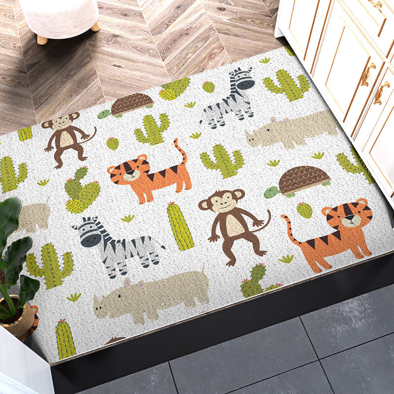 Horizontal Version Cuttable Cartoon Animal Party Wear-resistant Dust-removing Anti-slip DoorMat 08