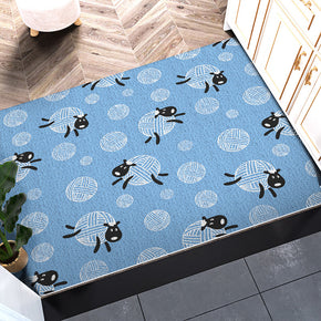 Horizontal Version Cuttable Cartoon Yarn Lamb Wear-resistant Dust-removing Anti-slip DoorMat 11