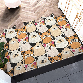 Horizontal Version Cuttable Cartoon Dog Party Wear-resistant Dust-removing Anti-slip DoorMat 12