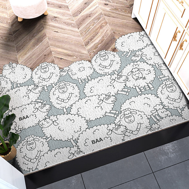 Horizontal Version Cuttable Sheep Party Cartoon Wear-resistant Dust-removing Anti-slip DoorMat 15