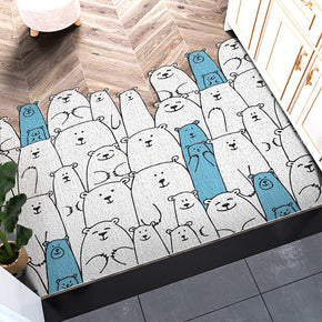 Horizontal Version Cuttable Bear Party Cartoon Wear-resistant Dust-removing Anti-slip DoorMat 16