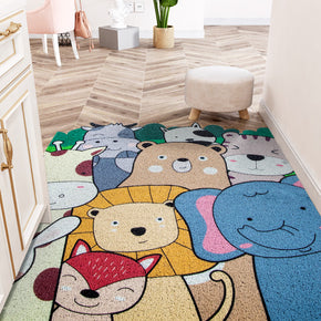 Vertical Version Cuttable Cartoon Animal World Wear-resistant Dust-removing Anti-slip DoorMat 01