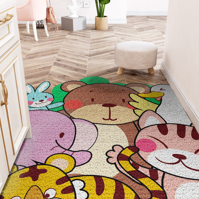 Vertical Version Cuttable Cartoon Animal World Wear-resistant Dust-removing Anti-slip DoorMat 03