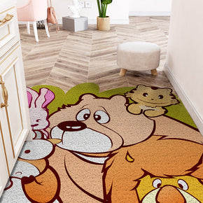 Vertical Version Cuttable Cartoon Animal World Wear-resistant Dust-removing Anti-slip DoorMat 04