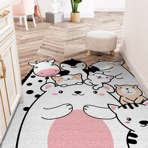 Vertical Version Cuttable Cartoon Animal World Wear-resistant Dust-removing Anti-slip DoorMat 05