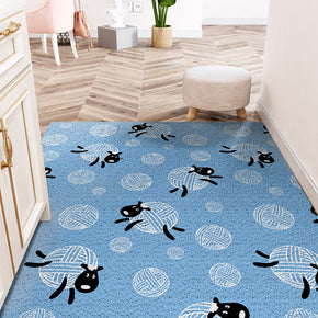 Vertical Version Cuttable Cartoon Yarn Lamb Wear-resistant Dust-removing Anti-slip DoorMat 11