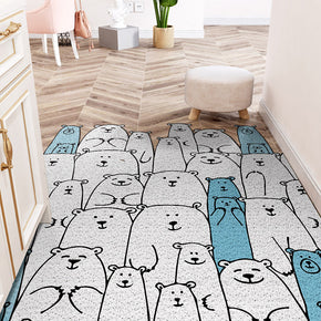Vertical Version Cuttable Bear Party Cartoon Wear-resistant Dust-removing Anti-slip DoorMat 16