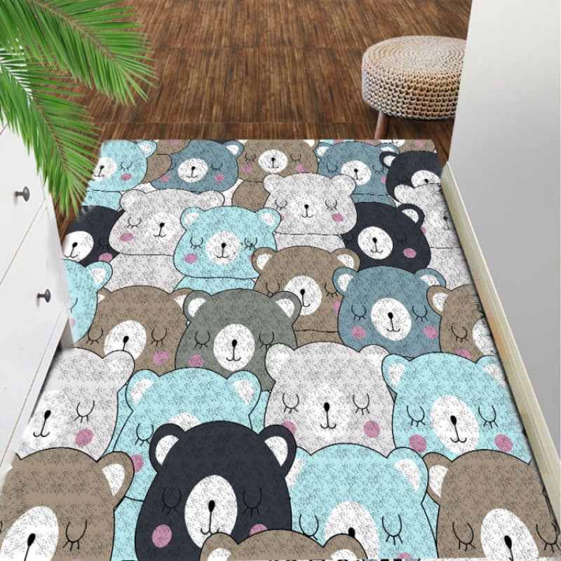 Cartoon Cute Bathroom Entryway Wear-resistant Dust-removing Anti-slip Doormat Rugs Cuttable