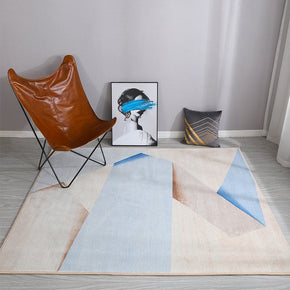 Geometric Pattern Faux Cashmere Shaggy Comfy Modern Rugs For Living Room Bedroom Bedside Carpet