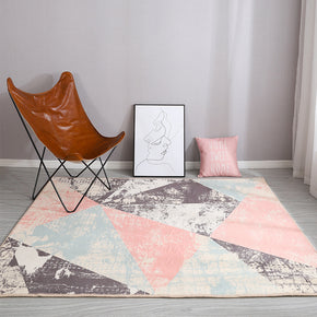 Triangle Pattern Faux Cashmere Shaggy Comfy Modern Geometric Rugs For Living Room Bedroom Bedside Carpet