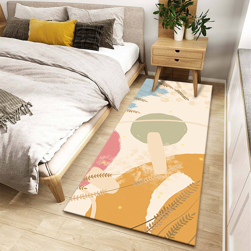 Yellow Modern Shaggy Pastoral Simplicity Carpet Patterned Soft Rugs For Bedroom Living Room Bedside Hall