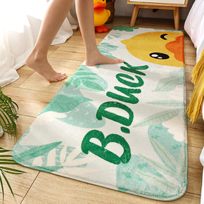Little Yellow Duck Cartoon Patterned Plush Soft Girls Boys Bedroom Kids Room Bedside Carpet Rugs Runners 07