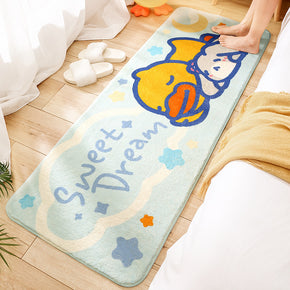 Little Yellow Duck Cartoon Patterned Plush Soft Girls Boys Bedroom Kids Room Bedside Carpet Rugs Runners 13