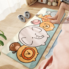Cute Cartoon Animals Patterned Plush Soft Girls Boys Bedroom Kids Room Bedside Carpet Rugs Runners 03