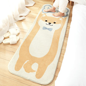 Lovely Cartoon Dog Patterned Plush Soft Girls Boys Bedroom Kids Room Bedside Carpet Rugs Runners