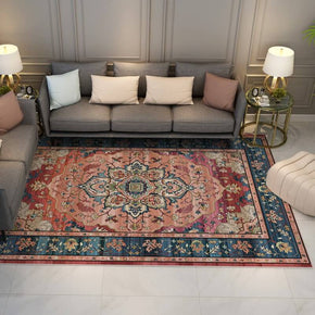 Super Plush Vintage Printed Faux Cashmere Shaggy Rugs For Living Room Bedroom Hall Carpet