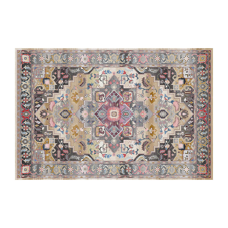 Atmospheric Traditional Printed Faux Cashmere Shaggy Rugs For Living Room Bedroom Hall Carpet