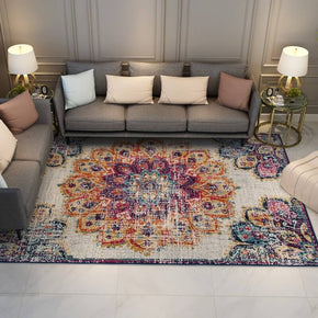 Beautiful Vintage Printed Faux Cashmere Shaggy Rugs For Living Room Bedroom Hall Carpet