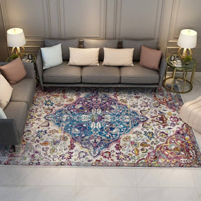 Multi-color Luxurious Vintage Printed Faux Cashmere Shaggy Rugs For Living Room Bedroom Hall Carpet
