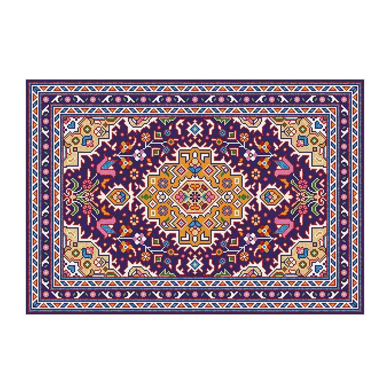 Colorful Distressed Pattern Soft Faux Cashmere Shaggy Rugs For Living Room Bedroom Hall Carpet 01