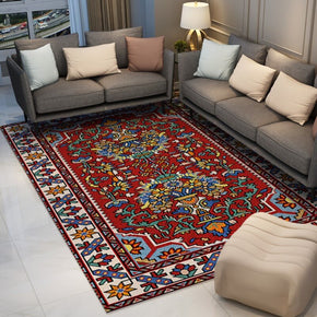 Colorful Distressed Pattern Soft Faux Cashmere Shaggy Rugs For Living Room Bedroom Hall Carpet 05