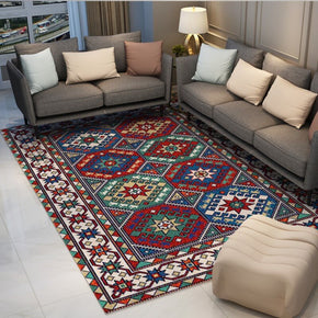 Colorful Distressed Pattern Soft Faux Cashmere Shaggy Rugs For Living Room Bedroom Hall Carpet 09