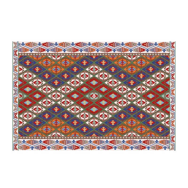 Colorful Distressed Pattern Soft Faux Cashmere Shaggy Rugs For Living Room Bedroom Hall Carpet 12