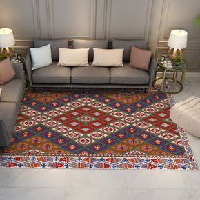 Colorful Distressed Pattern Soft Faux Cashmere Shaggy Rugs For Living Room Bedroom Hall Carpet 12