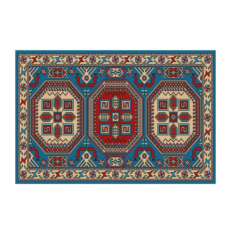 Colorful Distressed Pattern Soft Faux Cashmere Shaggy Rugs For Living Room Bedroom Hall Carpet 14