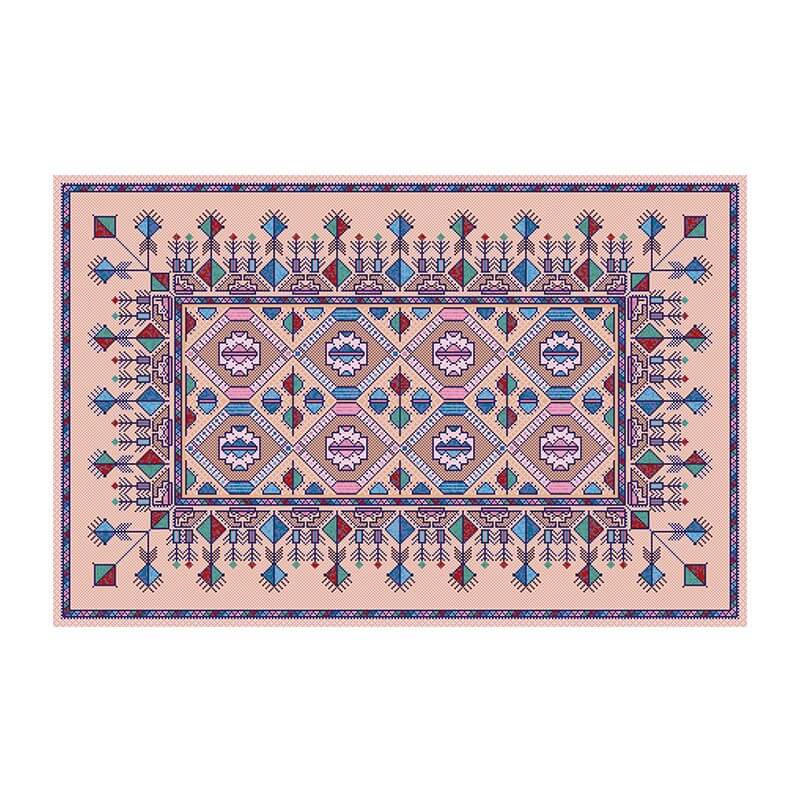 Colorful Distressed Pattern Soft Faux Cashmere Shaggy Rugs For Living Room Bedroom Hall Carpet 15