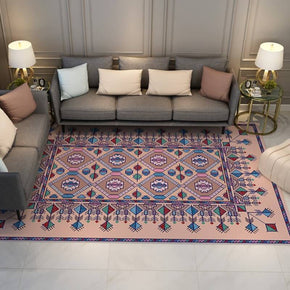 Colorful Distressed Pattern Soft Faux Cashmere Shaggy Rugs For Living Room Bedroom Hall Carpet 15