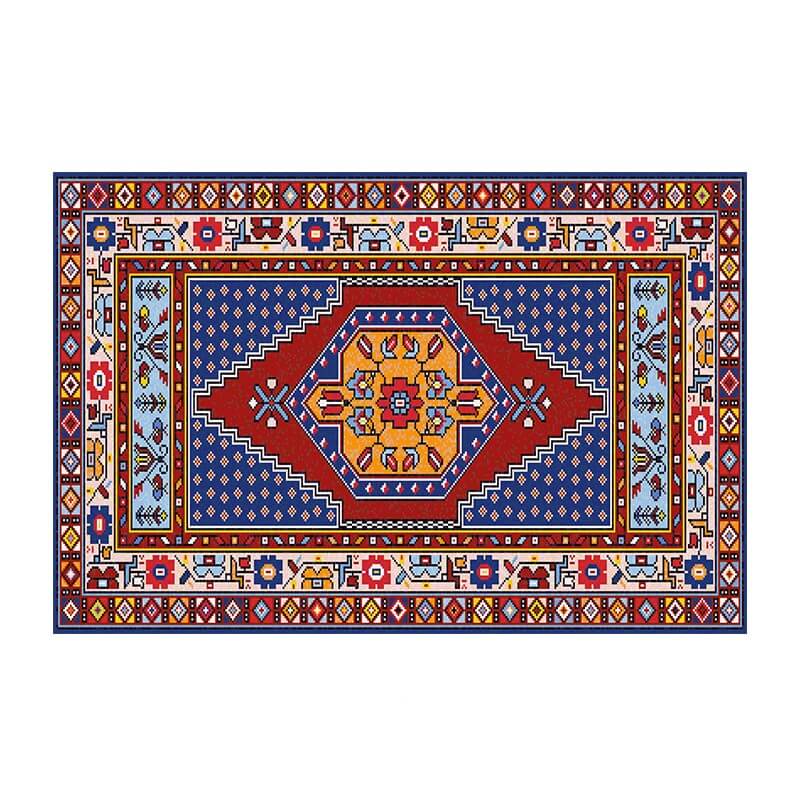 Colorful Distressed Pattern Soft Faux Cashmere Shaggy Rugs For Living Room Bedroom Hall Carpet 16