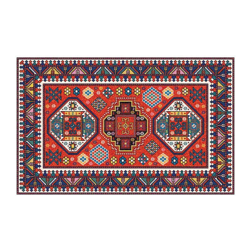 Colorful Distressed Pattern Soft Faux Cashmere Shaggy Rugs For Living Room Bedroom Hall Carpet 17