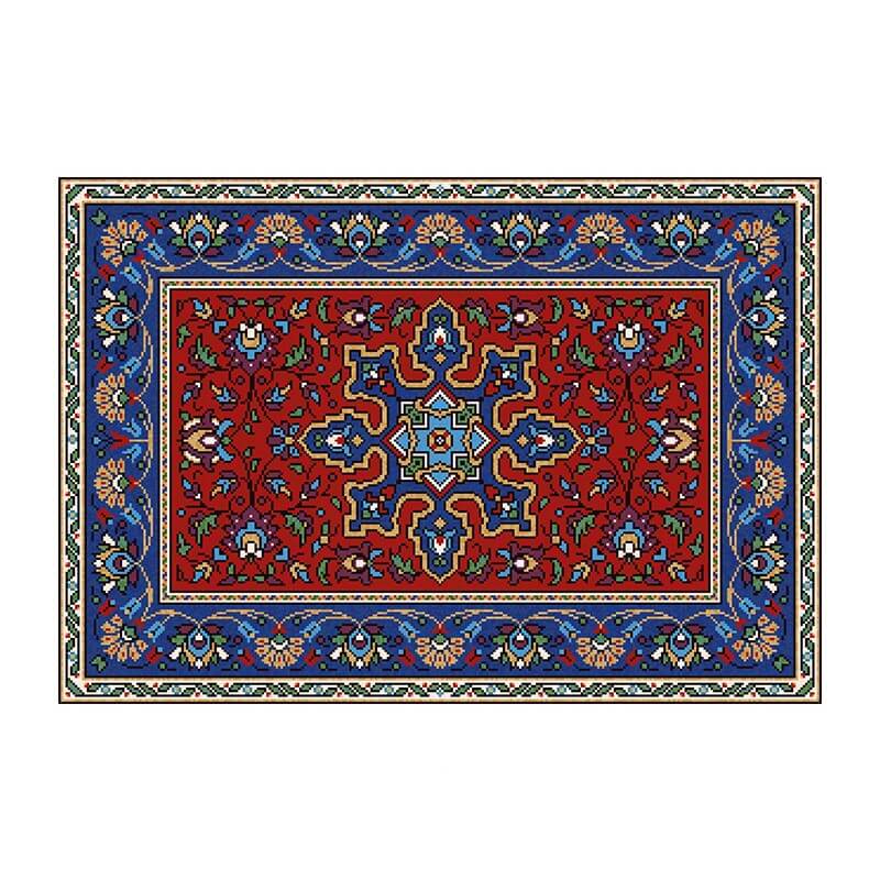 Colorful Distressed Pattern Soft Faux Cashmere Shaggy Rugs For Living Room Bedroom Hall Carpet 18