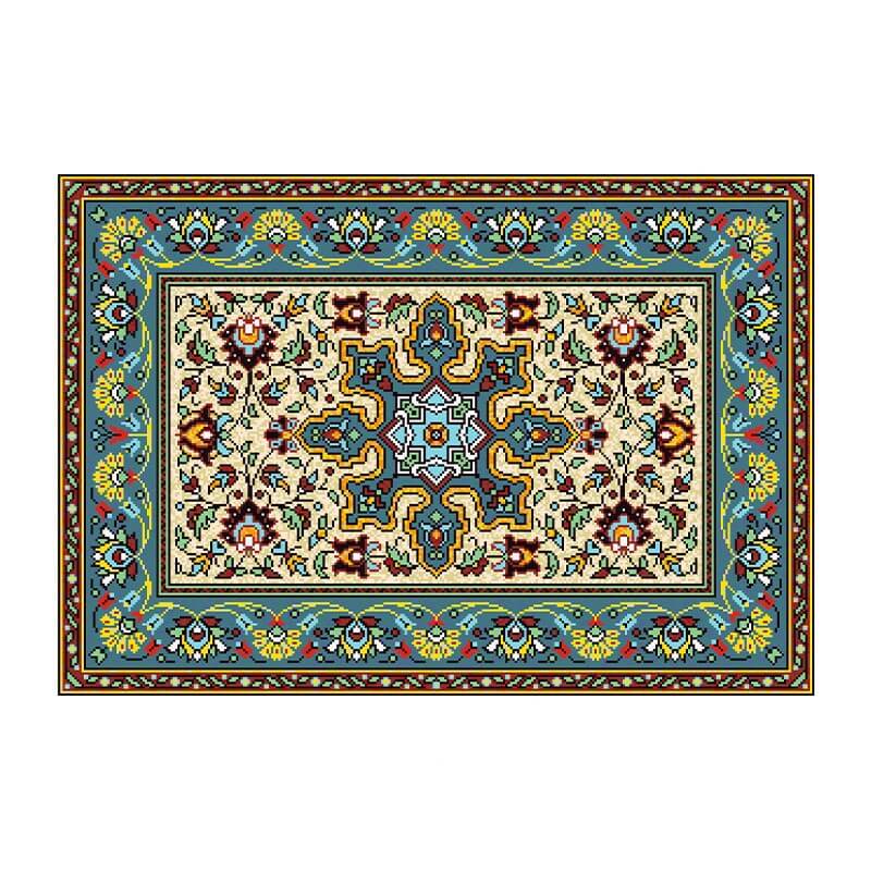 Colorful Distressed Pattern Soft Faux Cashmere Shaggy Rugs For Living Room Bedroom Hall Carpet 20