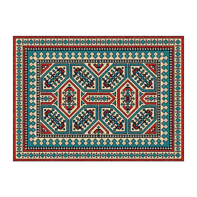 Colorful Distressed Pattern Soft Faux Cashmere Shaggy Rugs For Living Room Bedroom Hall Carpet 23