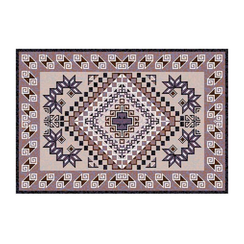 Colorful Distressed Pattern Soft Faux Cashmere Shaggy Rugs For Living Room Bedroom Hall Carpet 25