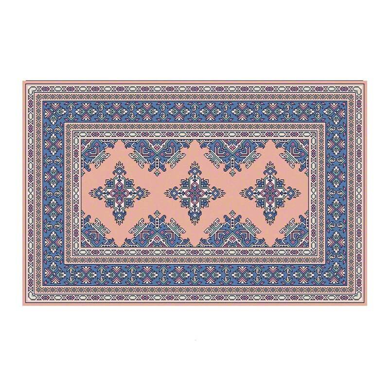Colorful Distressed Pattern Soft Faux Cashmere Shaggy Rugs For Living Room Bedroom Hall Carpet 26