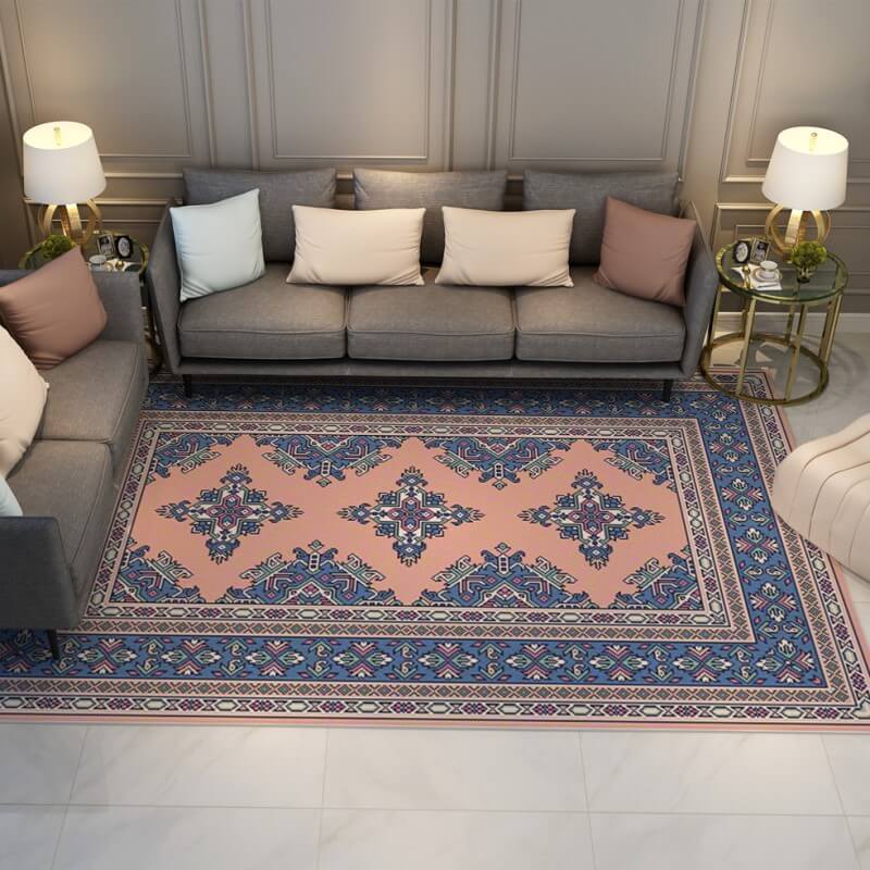Colorful Distressed Pattern Soft Faux Cashmere Shaggy Rugs For Living Room Bedroom Hall Carpet 26