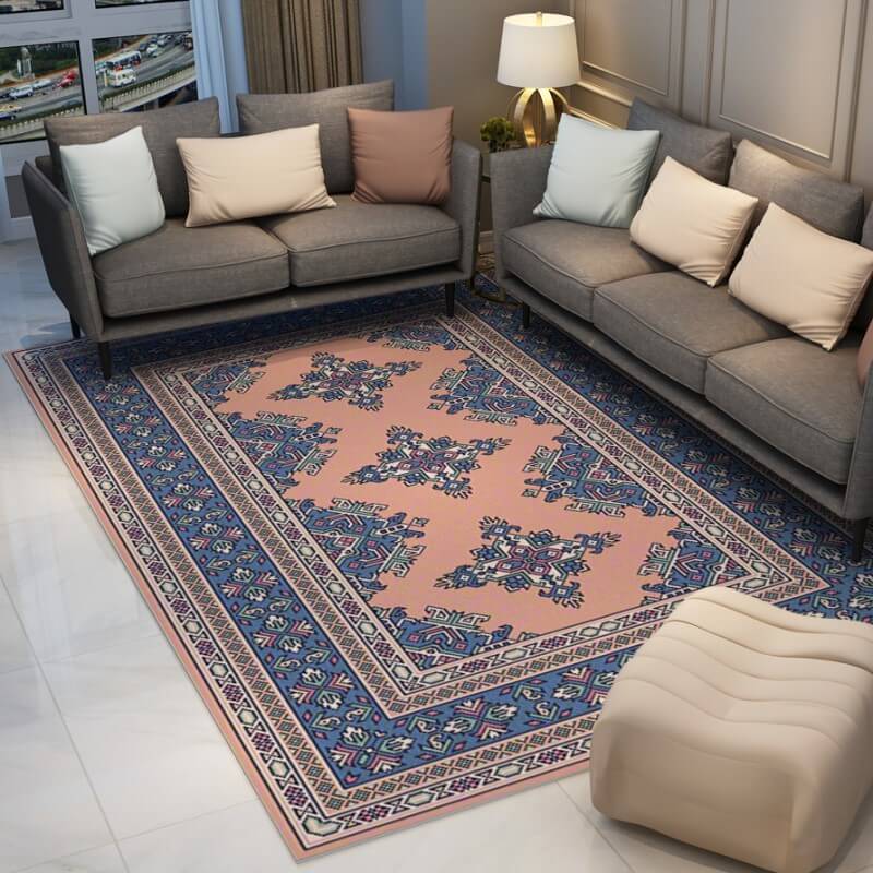 Colorful Distressed Pattern Soft Faux Cashmere Shaggy Rugs For Living Room Bedroom Hall Carpet 26